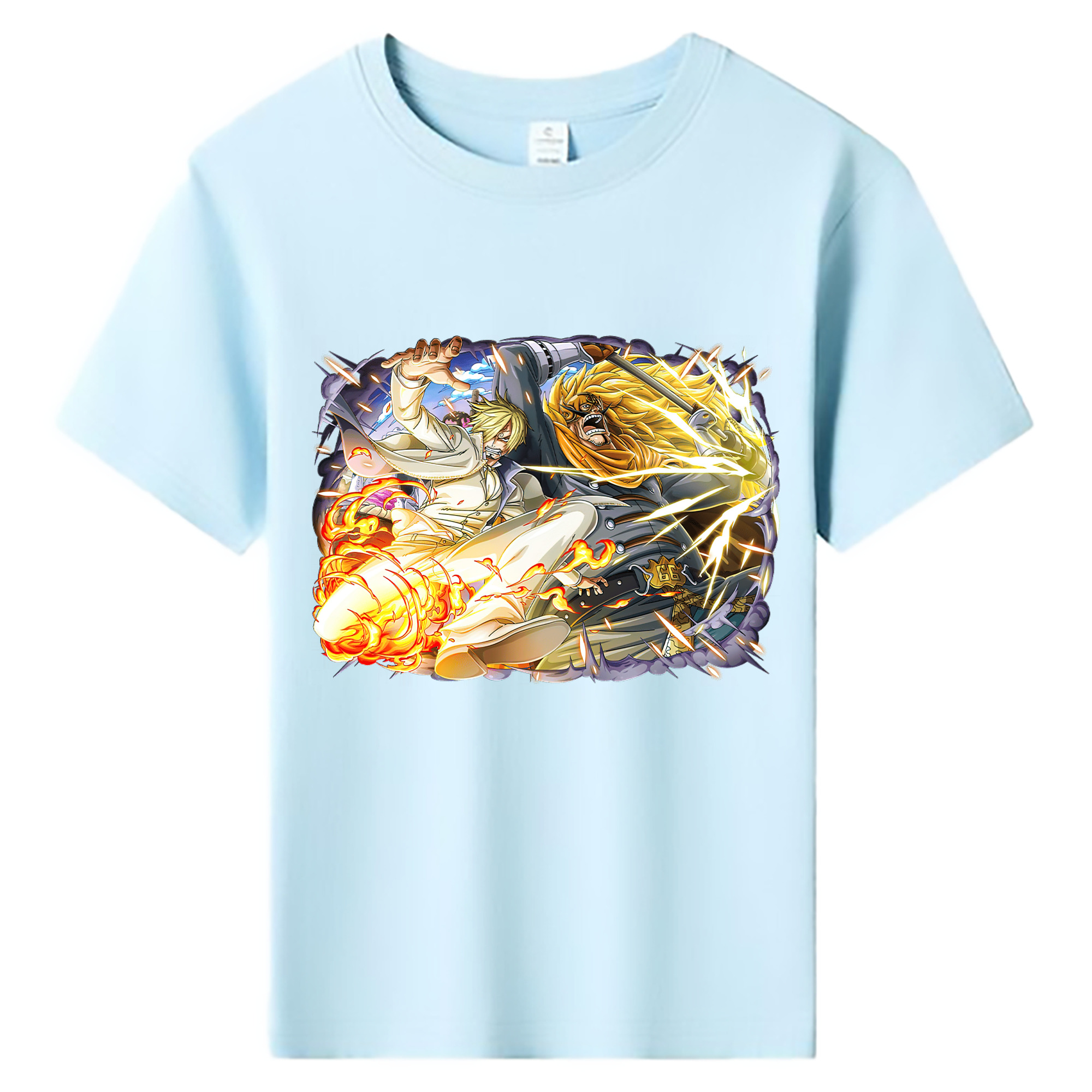 （画像用） ワンピース サンジ ONE PIECE Sanji 綿100％キッズTシャツ（フロントプリント）